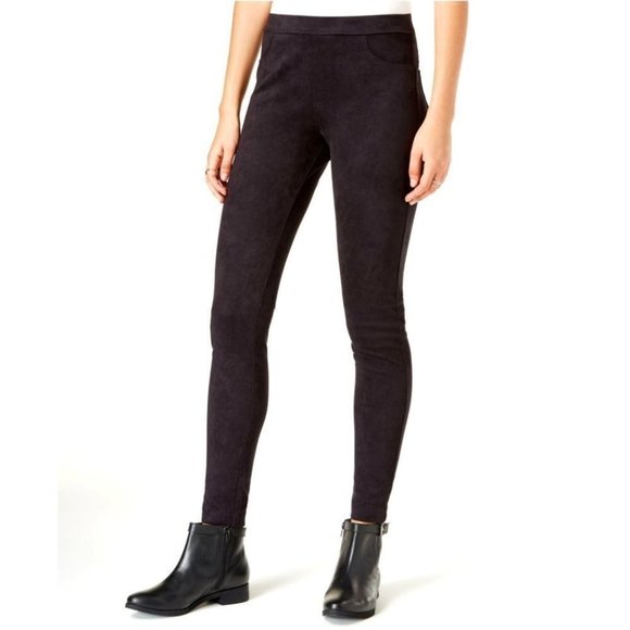 Modcloth Denim - MODCLOTH MOD-O-DOC Faux Suede  Black Jeggings
